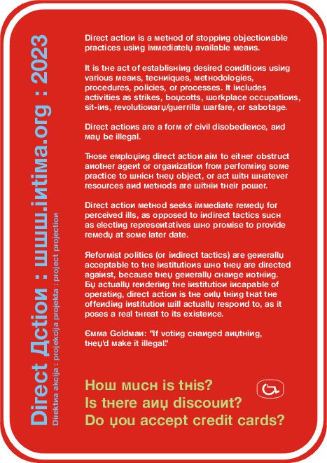Direktna akcija 2023 / Direct Action 2023 / Action directe 2023